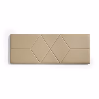 Tête de lit pour 150 lits Deux simili-cuir Diamants 152 x 57 x 5 cm Rembourrage en mousse Couleur camel Clair. ECCOX
