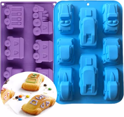 2 Moule en Silicone Pour Muffins, Cupcakes, Brownies, Gâteaux, Cake, Pudding Bleu Foncé