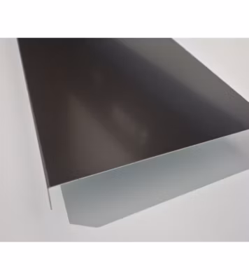 Bande de rive Marron, RAL 1247 Sat, épaisseur 1 mm, 1 pli retour 2cm , Largeur  29 cm , Longueur 140 cm