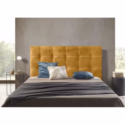 Tête de lit – ECCOX – Iris – Tissu antitache – Jaune – 145 cm de large