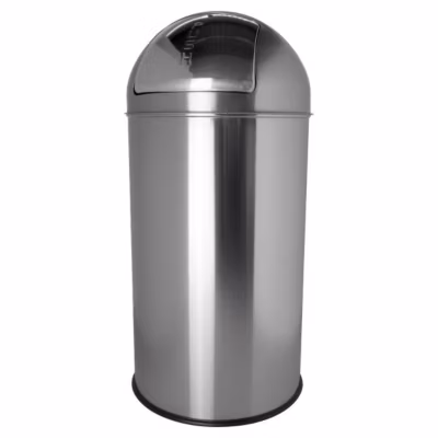 Poubelle inox the dome avec couvercle « push » 50 litres