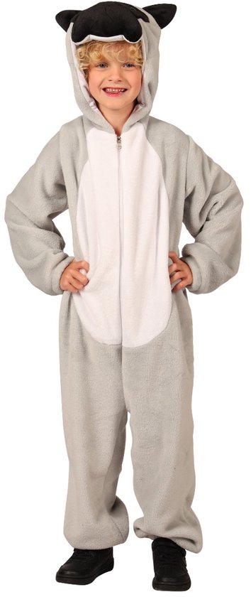 Déguisement de chien pour enfant Unisexe Gris / Noir Animaux Taille 164 Combinaison