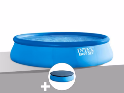 Kit piscine autoportée Intex Easy Set 3,96 x 0,84 m + Bâche de protection