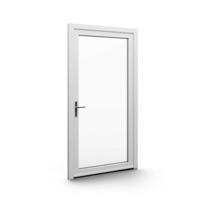Porte de service PVC blanc L 960mm x H 2180mm