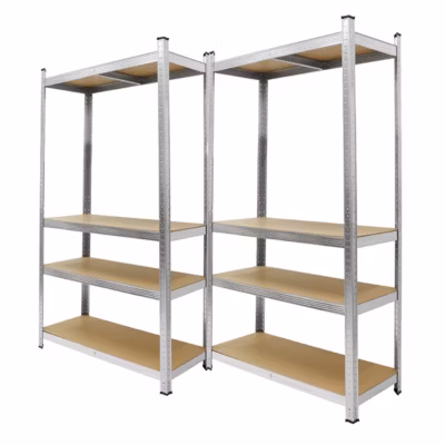 2x Etagere de Rangement – 160x80x40 cm – Charge jusqu&rsquo;a 320kg – en Metal Galvanise