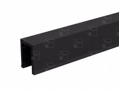 Profil U guidage PVC SAF dimension 12x17mm longueur 1100mm – MANTION – 1106/110