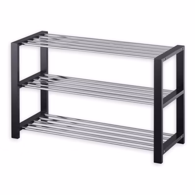 Etagère à chaussures ARINA, 3 tablettes, noir