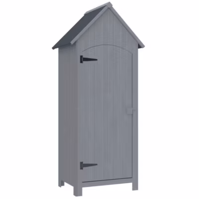 Armoire abri de jardin remise pour outils 3 étagères porte loquet toit pente bitumé dim. 77L x 54l x 179H cm bois sapin