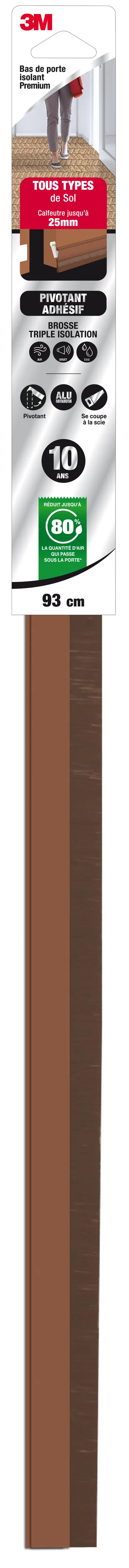 Bas de Porte Isolant Premium Sol Très Irrégulier – Marron – L.0,93m
