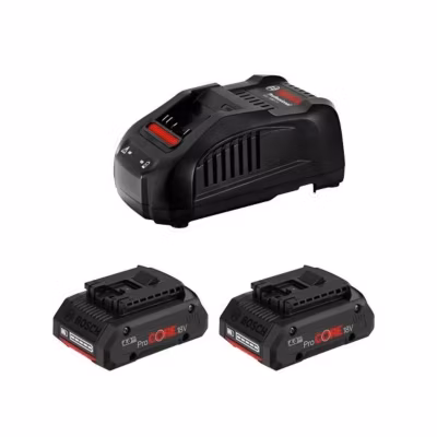 Pack de 2 batteries Procore 18 V 4 Ah et son chargeur GAL1880 CV en boîte carton – BOSCH – 1600A016GF
