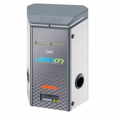 Borne de recharge murale I-ON RFID 2 x 11 kW – Type 2S – Compteur MID – IP55 – GEWISS – GWJ2102R