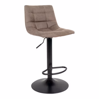 Lot de 2 Tabourets Hauts Middelfart, Marron, Microfibre, 43x43x108 cm, Seven Design