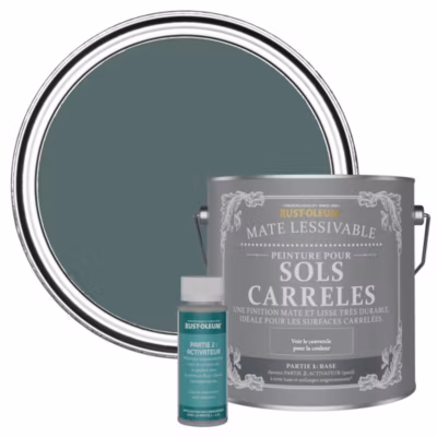 Peinture Bleue pour Sols Carrelés Mate Lessivable – RUST-OLEUM – Deep Sea 2,5 L