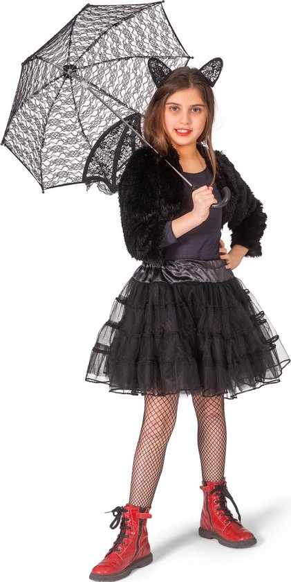 Costume de danse et de divertissement | Jupon en tulle Glitter noir fille | Taille unique | Halloween | Déguisements