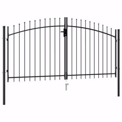 Portail de clôture Woerden à double porte avec pointes supérieures 299,5 x 199,5 cm vidaXL
