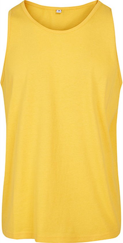 Débardeur homme &lsquo; Basic&rsquo; col rond Taxi Yellow – S