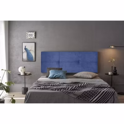 Tête de lit – ECCOX – Dalia – Tissu Aqualine – Bleu – 190 cm – Rembourrée