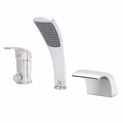 Silla Robinet De Baignoire en Laiton sur plage 3 trous, Chrome