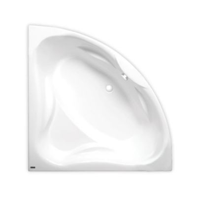 Siko 140×140 cm Cornelia baignoire d&rsquo;angle en acrylique, gauche et droite, sans pieds, blanc (CO1400NEW)