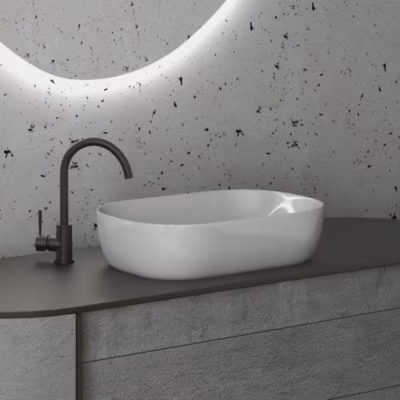 Lavabo à poser OVALO céramique 60×14,5×39 cm blanc