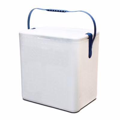 Glacière, réfrigérateur, refroidisseur en polystyrène coloris blanc, capacité 17 L- Longueur 35 x Profondeur 24 x Hauteur 30.5 cm