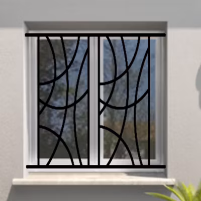 Grille de Defense Arcade pour Fenetre H 75 cm x L 100 cm (côte tableau)