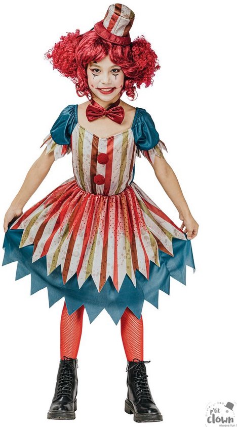 Costume de Clown tueur Vintage Filles Halloween Taille 116-134
