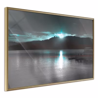 Affiche Murale Encadrée « Aurora at the Horizon  » 30 x 20 cm Or