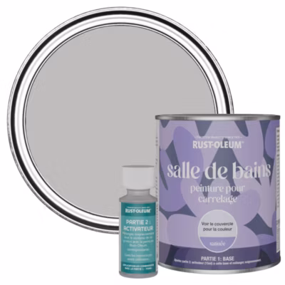 Peinture Grise pour carrelage de Salle de Bain, Satinée – RUST-OLEUM – Silex 750ml