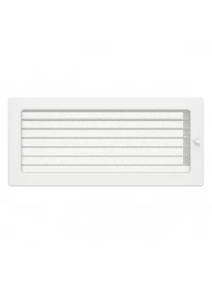 Grille de ventilation cheminée 17×37 blanche avec volets roulants