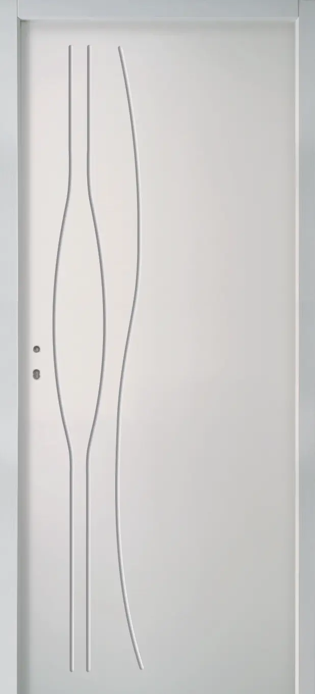 Bloc-porte BOREAL à recouvrement – Alvéolaire Groove rainuré – Huisserie Perf+ 86 x 54MM – Serrure PDDT – poussant gauche – 204 x 83CM