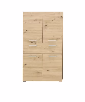 AMANDA – Meuble de salle de bain mélaminé – Meuble Commode. Chêne. L-H-P : 73 – 132 – 31 cm