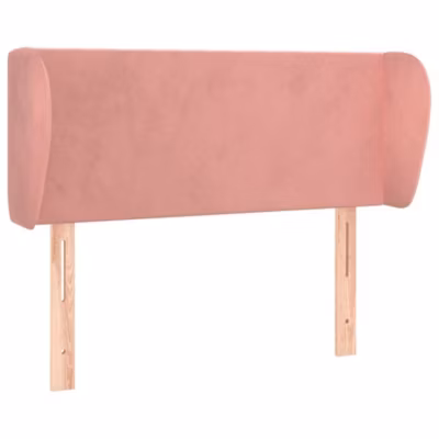 Tête de lit avec oreilles Rose 93x23x78/88 cm Velours vidaXL