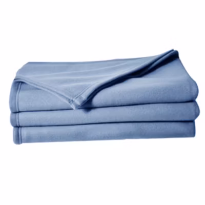 Couverture en polaire unie (220×240 cm – Bleu)