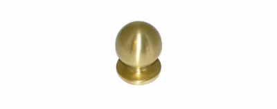 Bouton boule de diamètre 25mm en zamak sur platine laiton satiné – CADAP – 00401/6S