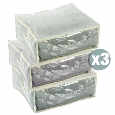 Lot de 3 housses pour couette MSV