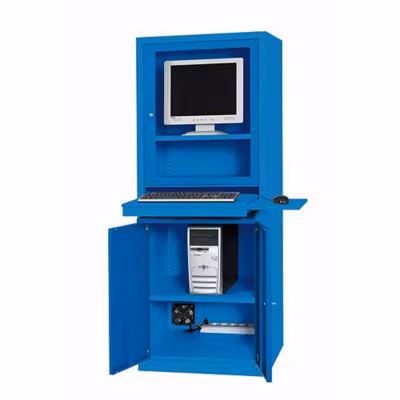 Armoire informatique – Ecran 24 pouces – Bleu industriel RAL5015 – W040010001-BI