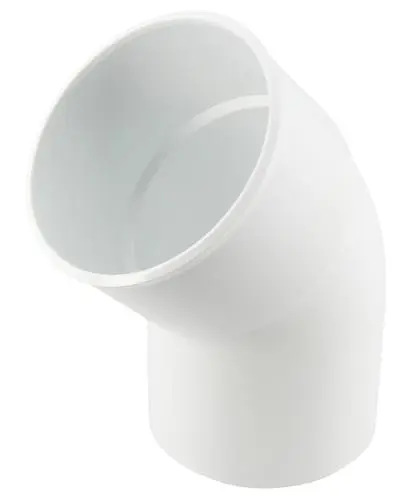 Coude TECHTAN® classique 45° MF descente de gouttière Ø80MM blanc – Nicoll