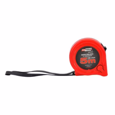 AW Tools – Mètre ruban Rouge / Gris / Jaune (Taille unique)