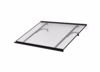 ARCTOM Auvent Mebe 120×84, couleur anthracite RAL7016, plaque incolore