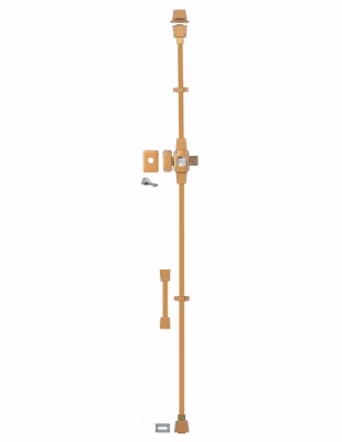Verrou à bouton Mirage 6 pour porte d&rsquo;entrée, cylindre 45mm, tringle 3 pts en acier, gauche, 3 clés, bronze – THIRARD