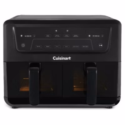 Friteuse Electrique  sans huile CUISINART – Airfryer AFD10XBLE – Capacité 10,4L – Double cuves – Noir – 2400W