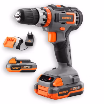 Perceuse visseuse à percussion sans fil – FUXTEC FX-E1SBS20 – 20V 21000 frappes/min – 2 batteries 2Ah et chargeur 1A
