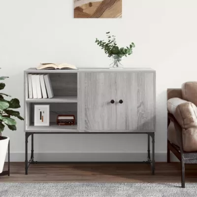 vidaXL Buffet sonoma gris 100x40x79,5 cm bois d&rsquo;ingénierie 831821