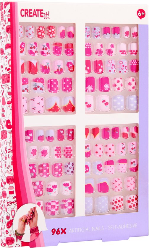 Créez-le ! – Maxi Set autocollant de 96 ongles artificiels