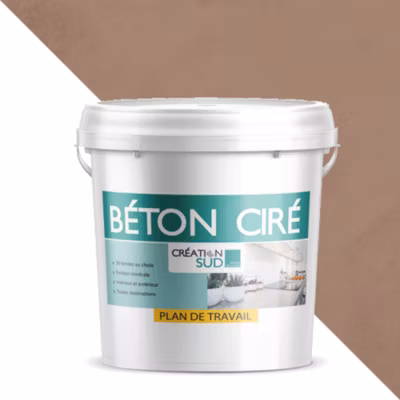 Béton ciré cuisine – Kit crédence et plan de travail – 5m² (2 couches) –  Macchiato – CREATION SUD