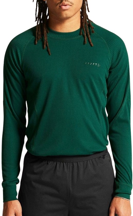 Craft 2-Pack Core – Chemise thermique manches longues Homme – Col rond – XXL – Vert
