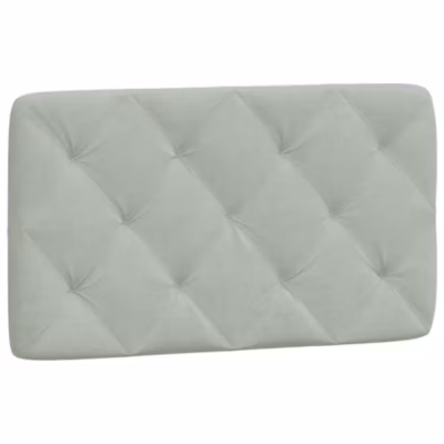 Coussin de tête de lit gris clair 80 cm velours vidaXL