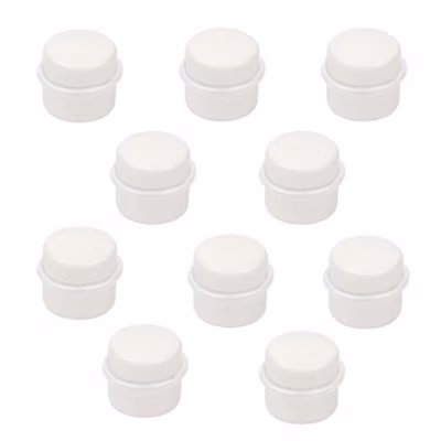 10 Un. Butée de porte adhésive en bois laqué blanc – Diamètre 37MM