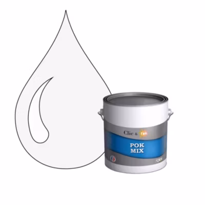 POK MIX : Peinture Meuble Satinée Multi-supports Intérieur – 2,5L – RAL 9016 – Blanc Signalisation – Clic & Pok